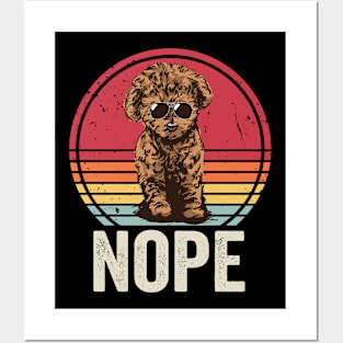 Nope Funny Cavapoo With Sunglasses Posters and Art